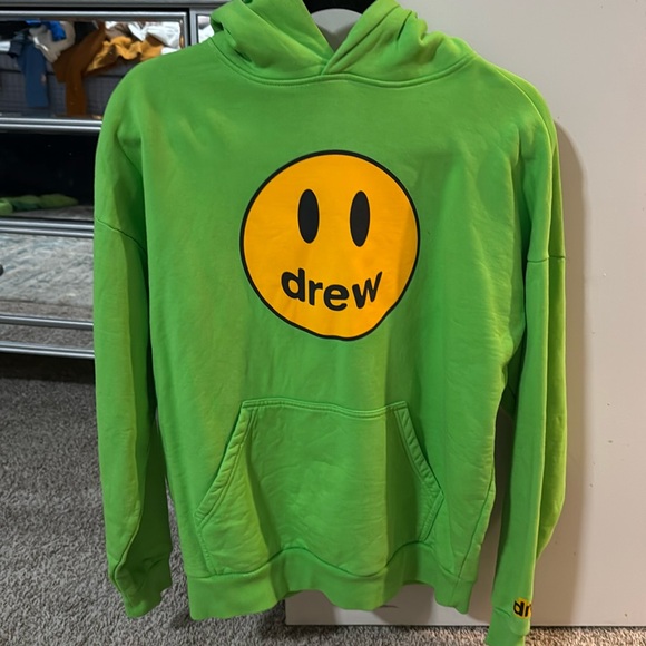 Drew House Lime Green Mascot Fleece Hoodie, Size XXS - Picture 1 of 6